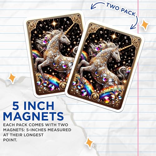 (2 Pack) 5" On Longest Side Magnet - Sticks to Smooth Flat Surfaces - Made in USA - MAG10159