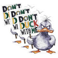 (3 Pack) Angry Duck Decals - Funny Bird - Laptop Stickers - 3 Inches On Longest Side - Easy Peel & Apply - Made in USA - 3MCS7309