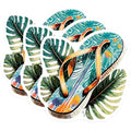 (3 Pack) Tropical Flip Flop Decals - Summer Beach - Island Vibes - 3 Inches On Longest Side - Easy Peel & Apply - Made in USA - 3MCS8076
