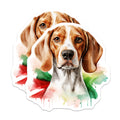 (2 Pack) Beagle Dog Magnets - Watercolor Hound Art - Dog Lover Home Decor - Pet Parent Kitchen Accent - 5 Inches On Longest Side - Thick Durable Magnet - Made in USA - MAG25698