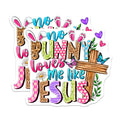 (2 Pack) No Bunny Loves Me Like Jesus Magnets - Christian Easter Refrigerator Decor - Faith Based Springtime Accent - 5 Inches On Longest Side - Thick Durable Magnet - Made in USA - MAG23937