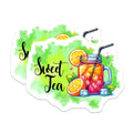 (2 Pack) Sweet Tea Magnets - Citrus Drink Decor - Summertime Kitchen Accessories - 5" On Longest Side - for Cars, Fridges, Toolboxes - Made in USA - MAG8309