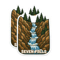 (2 Pack) Seven Falls Magnets - Colorado Waterfall Scenery - Mountain Landscape Decor - 5 Inches On Longest Side - Thick Durable Magnet - Made in USA - MAG19939