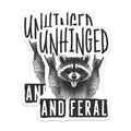 (2 Pack) Unhinged Raccoon Magnets - Feral Animal Decor - Rock and Roll Trash Panda - Refrigerator Locker Funny Magnetic - 5 Inches On Longest Side - Thick Durable Magnet - Made in USA - MAG22145