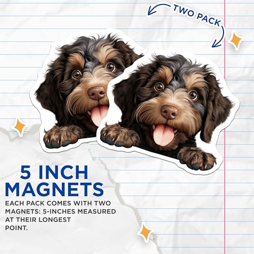 (2 Pack) 5" On Longest Side Magnet - Sticks to Smooth Flat Surfaces - Made in USA - MAG9851