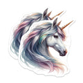(2 Pack) Magical Unicorn Head Magnets - Fantasy Pastel Rainbow Mane - Whimsical Mythical Creature Refrigerator Decor - 5 Inches On Longest Side - Thick Durable Magnet - Made in USA - MAG37083