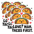 (3 Pack) Taco Decals - Love Tacos - Foodie Decal - 3 Inches On Longest Side - Easy Peel & Apply - Made in USA - 3MCS1784
