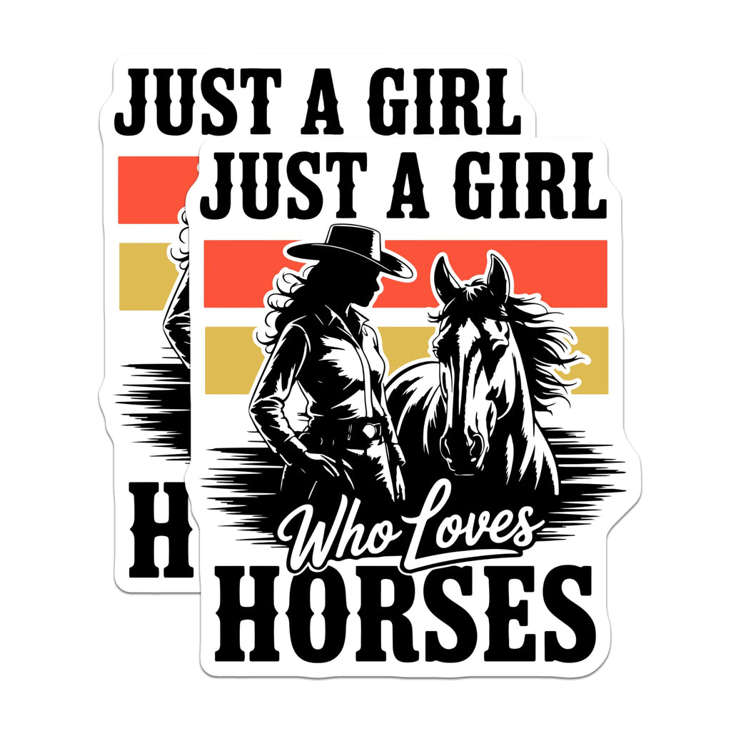 (2 Pack) Horse Lover Magnets - Cowgirl Decor - Equestrian Gift Idea - 5" On Longest Side - Premium Magnet - for Cars, Refrigerators, Toolboxes, Lockers - Made in USA - MAG14444