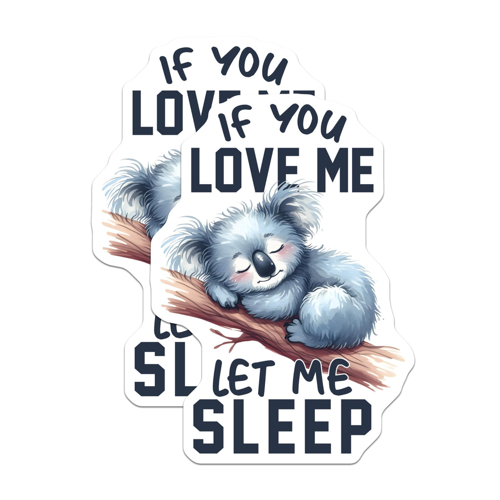 (2 Pack) Sleeping Koala Magnets - Cute Koala Bear - Let Me Sleep Fridge Magnets - 5" On Longest Side - Premium Magnet - for Cars, Refrigerators, Toolboxes, Lockers - Made in USA - MAG16497