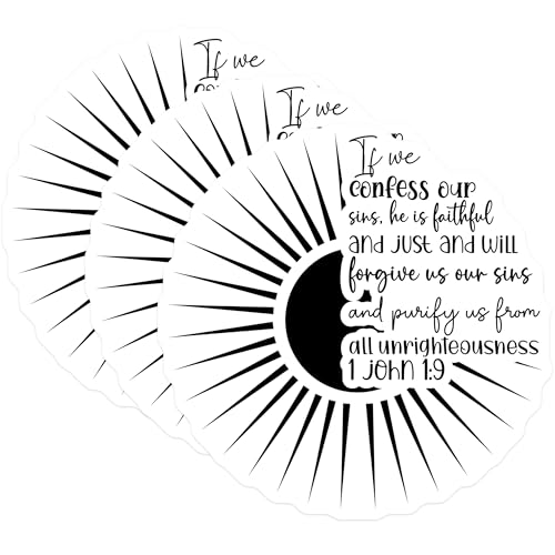 (3 Pack) Scripture Verse Decals - Religious Quote - Faith Based Art - 3 Inches On Longest Side - Easy Peel & Apply - Made in USA - 3MCS2629
