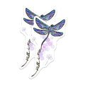 (2 Pack) Dragonfly Quote Stickers - Inspirational Stickers - Nature Art Stickers Watercolor - 5" On Longest Side - Sticks to Smooth Flat Surfaces - Made in USA - BMCS4192