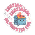 (2 Pack) Emotional Dumpster Fire Magnets - Cute Relatable Meme Fridge Decor - Funny Mental Health Support Magnet Set - 5 Inches On Longest Side - Thick Durable Magnet - Made in USA - MAG21383