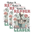 (3 Pack) Today A Reader Decals - Tomorrow A Leader - Skeleton Book Stickers- 3 Inches On Longest Side - Easy Peel & Apply - Made in USA - 3MCS5308