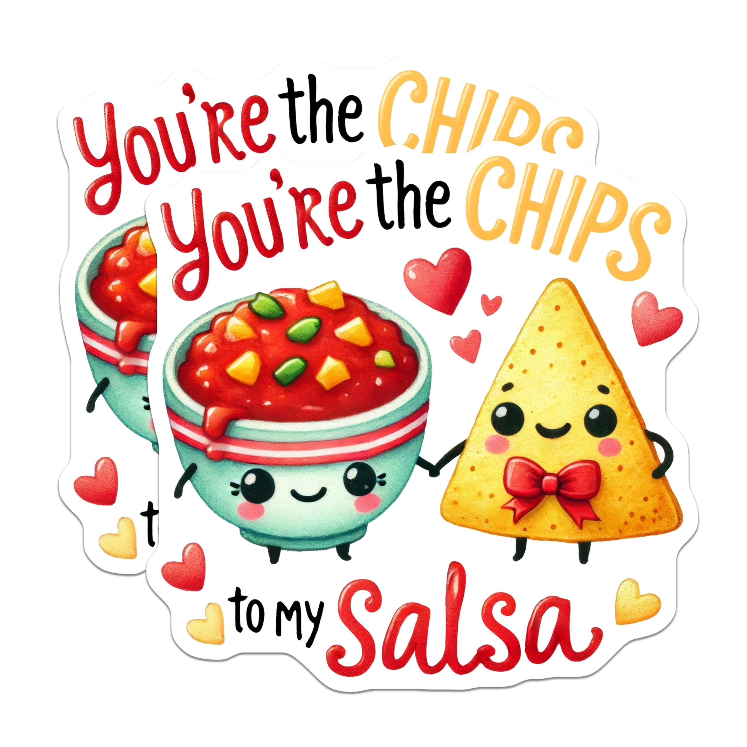 (2 Pack) Cute Food Pun Magnets - Adorable Chips and Salsa Magnets - Fun Kitchen Decor Magnets - Fridge - 5" On Longest Side - for Cars, Refrigerators, Toolboxes, Lockers - Made in USA BMCS3394