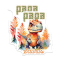 (2 Pack) Papasaurus Stickers - Cute Dinosaur Stickers - Fun Stickers for Kids and Adults - 5" On Longest Side - Sticks to Smooth Flat Surfaces - Made in USA - BMCS4205