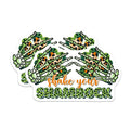 (2 Pack) St Patrick's Day Magnets - Skeleton Hand Shamrock - Funny Irish Decor - 5 Inches On Longest Side - Thick Durable Magnet - Made in USA - MAG39268