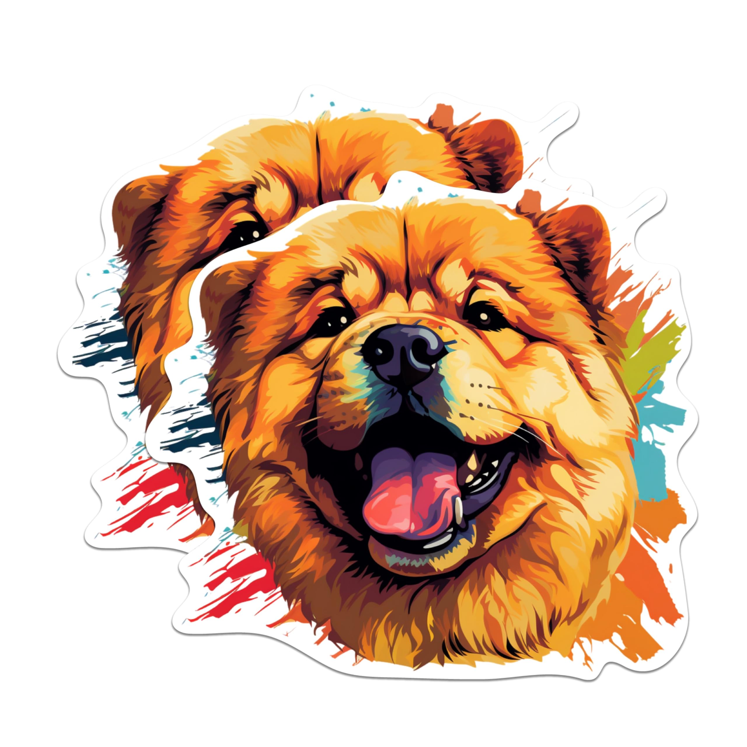 (2 Pack) Chow Chow Dog Breed Magnets - 5 Inches On Longest Side - Choose from Over 100 Dog Breeds - for Cars, Refrigerators, Toolboxes - Made in USA - MAG1828