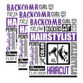 (3 Pack) Hair Stylist Decals - Salon Decor - Hairdresser Laptop Decal - 3 Inches On Longest Side - Easy Peel & Apply - Made in USA - 3MCS4296