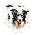 (2 Pack) Border Collie Magnets - Artistic Dog Decor - Pet Owner Kitchen Accent - 5 Inches On Longest Side - Thick Durable Magnet - Made in USA - MAG26470