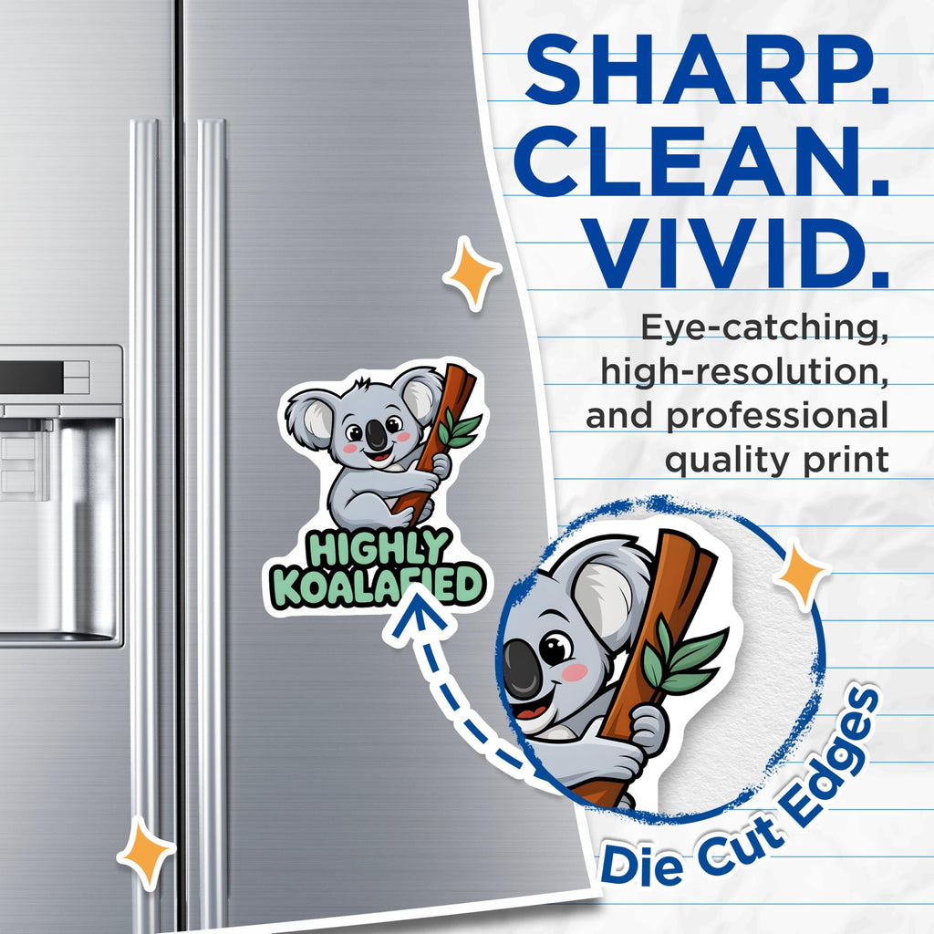(2 Pack) Highly Koalafied Magnets - Cute Koala - Animal Magnets for Fridge - Fun and Playful Magnets - 5" On Longest Side - for Cars, Fridges, Toolboxes - Made in USA - MAG3759