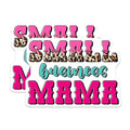 (2 Pack) Small Business Mama Stickers - Entrepreneur Decals - Mom Boss Labels - 5" On Longest Side - Sticks to Smooth Flat Surfaces - Made in USA - BMCS8457