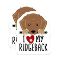 (2 Pack) I Love My Ridgeback Magnets - Dog Lover Accessories - Cute Dog Magnets for Fridge Car Locker Office - 5" On Longest Side - for Cars, Fridges, Toolboxes - Made in USA - MAG4295