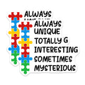 (2 Pack) Autism Awareness Magnets - Neurodiversity Acceptance - Always Unique Quote - Inspirational Message - 5 Inches On Longest Side - Thick Durable Magnet - Made in USA - MAG38491