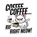 (2 Pack) Grumpy Cat Coffee Magnets - Funny Cat Refrigerator - Meow Morning Humor Decor - 5 Inches On Longest Side - Thick Durable Magnet - Made in USA - MAG38707