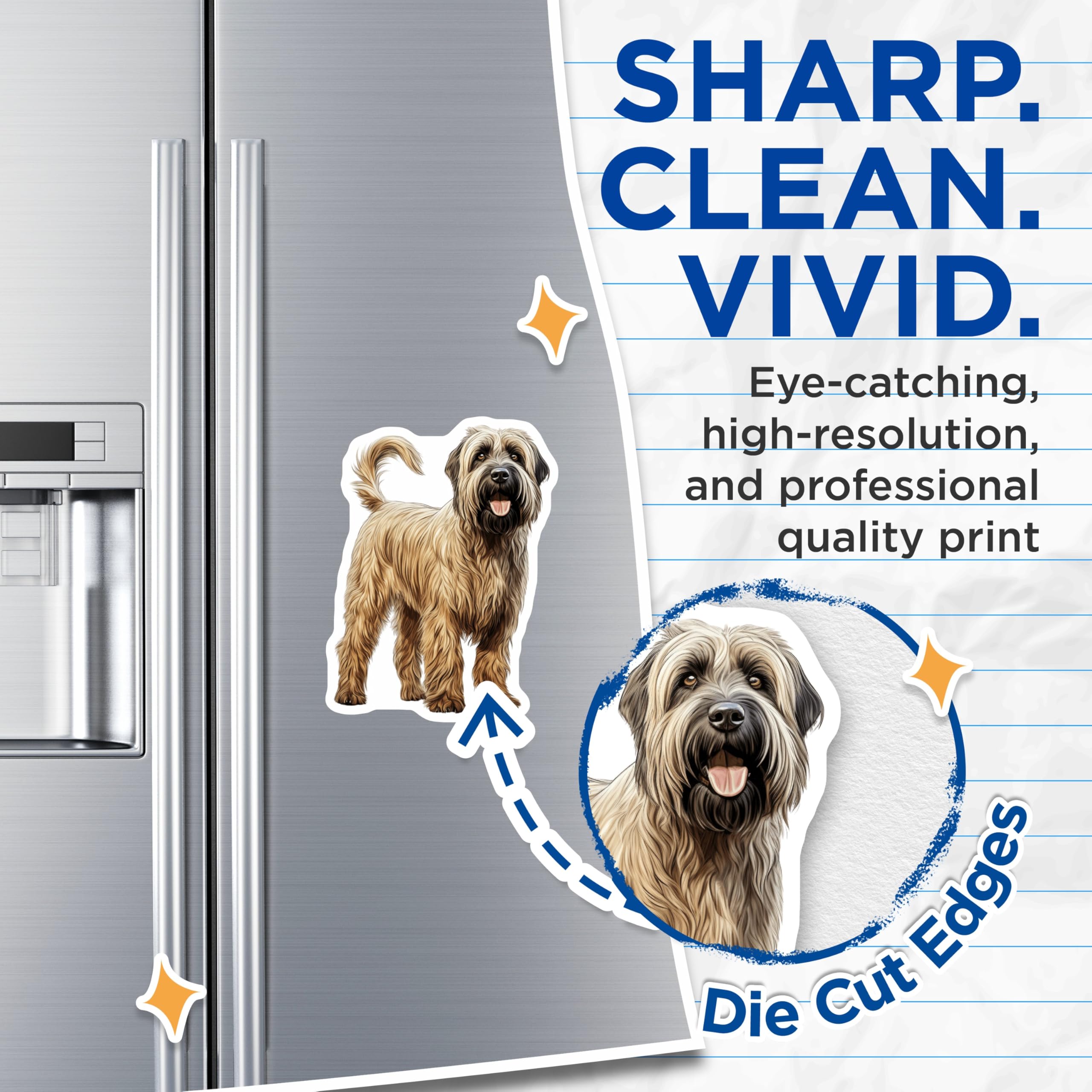 (2 Pack) Soft Coated Wheaten Terrier Magnets - Wheaten Terrier Dog Art - Pet Owner Dog Mom Dad Decor - 5 Inches On Longest Side - Thick Durable Magnet - Made in USA - MAG26163
