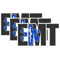 (3 Pack) EMT Star of Life Decals - Emergency Medical Tech - Paramedic Decals - 3 Inches On Longest Side - Easy Peel & Apply - Made in USA - 3MCS0533