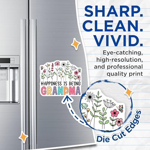 (2 Pack) Grandma Decor Magnet - 5" On Longest Side - Sticks to Smooth Flat Surfaces - Made in USA - MAG10190