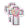(2 Pack) Christian Cross Magnets - God is Good Affirmation Decor - Religious Kitchen Accessories - 5 Inches On Longest Side - Thick Durable Magnet - Made in USA - MAG27150