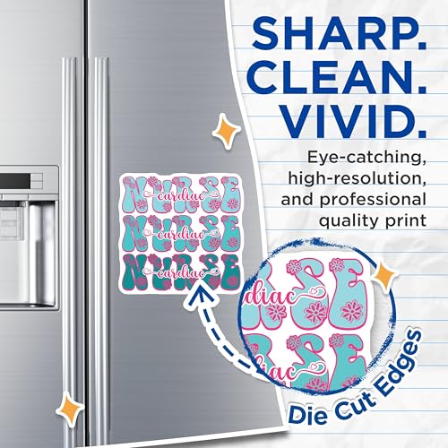 (2 Pack) Nurse Magnets Magnets - Cardiac Nurse Decor - Medical Professional Gifts - 5" On Longest Side - Made in USA - Sticks to Refrigerators & Metal Surfaces - MAG9131