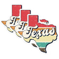(3 Pack) Texas Decals - Retro State Pride - Laptop Decals - 3 Inches On Longest Side - Easy Peel & Apply - Made in USA - 3MCS4460