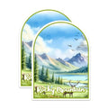 (2 Pack) Rocky Mountains National Park Bumper Magnet - US National Park - Choose from 63 Parks - 5" On Longest Side - Decal for Car Bumper, Laptop, Water Bottle, Wall, and Window - MAG1537