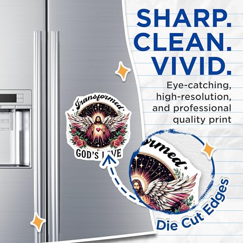 (2 Pack) Transformed by Gods Love Magnets - Religious - Inspirational Home - 5" On Longest Side - for Cars, Fridges, Toolboxes - Made in USA - MAG4312