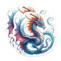 (2 Pack) Fantasy Dragon Magnets - Mythical Creature Art - Vibrant Blue Dragon Decor - 5 Inches On Longest Side - Thick Durable Magnet - Made in USA - MAG38280
