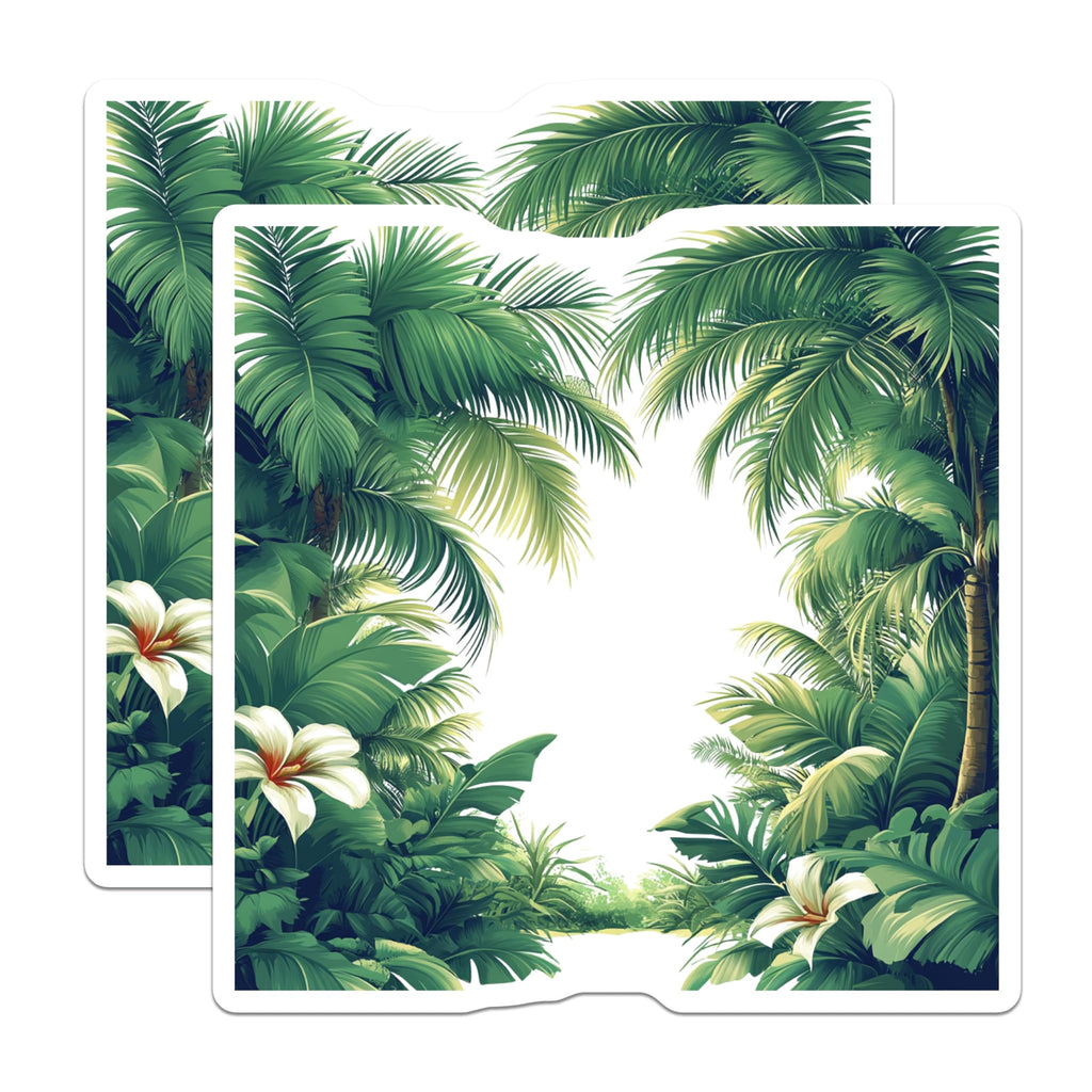 (2 Pack) Tropical Palm Leaves Magnets - Botanical Jungle Decor - Hawaiian Nature Art Fridge Decor - 5 Inches On Longest Side - Thick Durable Magnet - Made in USA - MAG30932