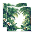 (2 Pack) Tropical Palm Leaves Magnets - Botanical Jungle Decor - Hawaiian Nature Art Fridge Decor - 5 Inches On Longest Side - Thick Durable Magnet - Made in USA - MAG30932