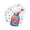 (2 Packs) Let Your Light Shine Stickers - Positive Inspirational Motivational Decals - 5 Inches On Longest Side - Premium Vinyl Decal - Sticks to Any Smooth Flat Surface - Made in USA - BMCS2306