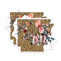 (2 Pack) Arkansas Leopard Magnets - Floral State Pride - Southwestern Decor - 5" On Longest Side - Premium Magnet - for Cars, Refrigerators, Toolboxes, Lockers - Made in USA - MAG17409