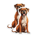 (2 Pack) Boxer Dog Magnets - Fawn Boxer Art - Dog Lover Collectible - Pet Parent Decor - Canine Companion Display - 5 Inches On Longest Side - Thick Durable Magnet - Made in USA - MAG27950