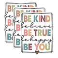 (3 Pack) Be Kind Decals - Inspirational Quote Stickers - Positive Affirmation - 3 Inches On Longest Side - Easy Peel & Apply - Made in USA - 3MCS1374