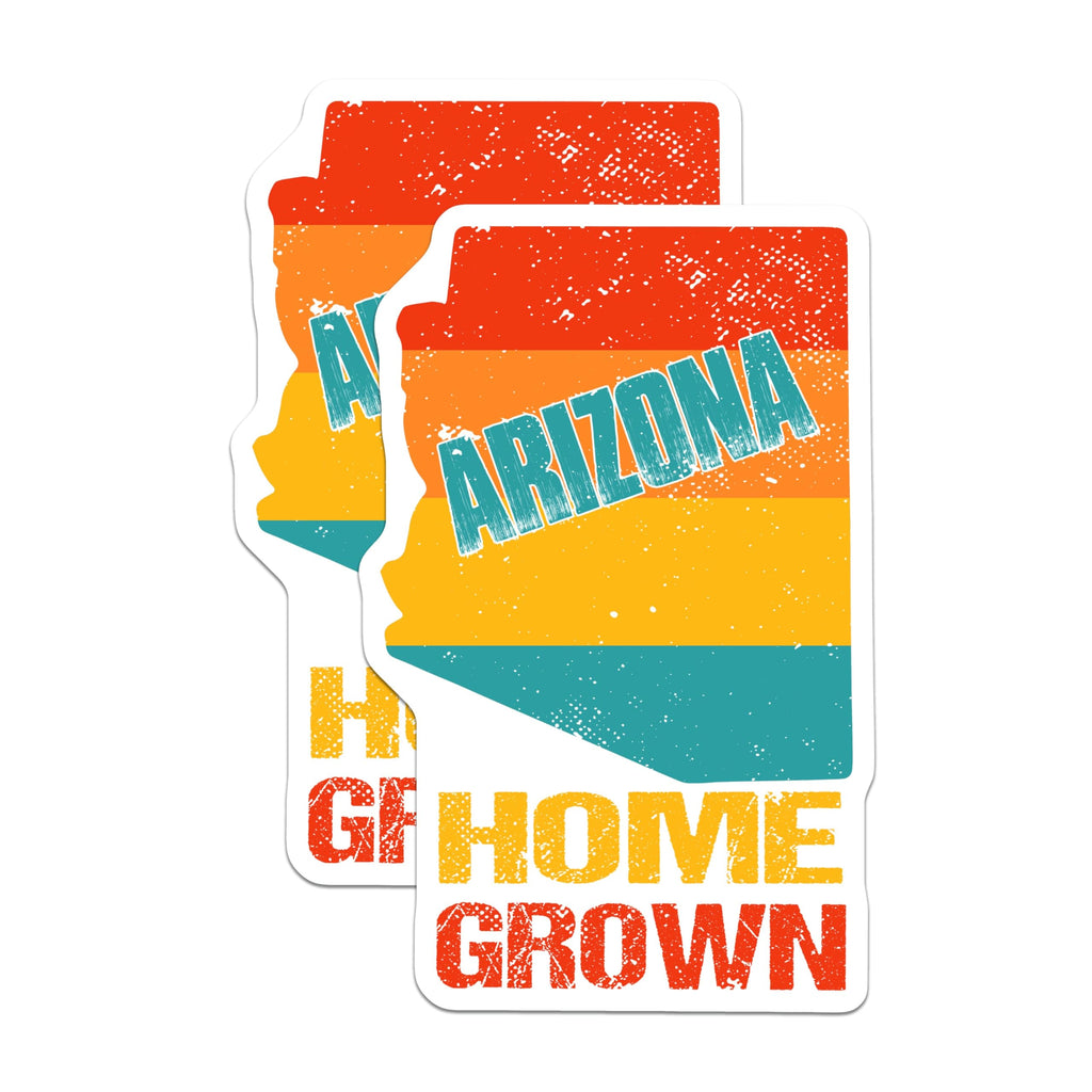 (2 Pack) Arizona Magnets - Home Grown State Pride - AZ Souvenir Decor - 5" On Longest Side - Premium Magnet - for Cars, Refrigerators, Toolboxes, Lockers - Made in USA - MAG17303