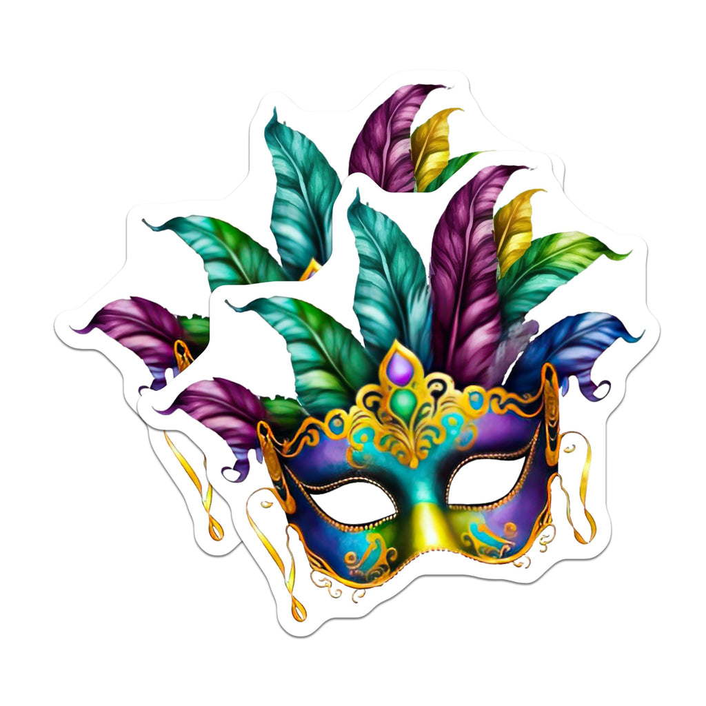 (2 Pack) Masquerade Mask Magnets - Colorful Feather Masks - Party Favors Magnets - 5" On Longest Side - Premium Magnet - for Cars, Refrigerators, Toolboxes, Lockers - Made in USA - MAG15810