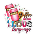 (2 Pack) Coffee is My Love Language Magnets - Fun Coffee Decor - 5" On Longest Side - for Cars, Fridges, Toolboxes - Made in USA - MAG7541