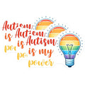 (3 Pack) Autism Awareness Decals - Rainbow Light Bulb Stickers - Laptop Decal - 3 Inches On Longest Side - Easy Peel & Apply - Made in USA - 3MCS1994