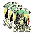 (3 Pack) Cat Computer Decals - Funny Laptop Decals - Geek Cat Stickers - 3 Inches On Longest Side - Easy Peel & Apply - Made in USA - 3MCS2362