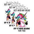 (3 Pack) Sarcastic Unicorn Decals - Rude Rainbow Unicorn - Laptop Decal - 3 Inches On Longest Side - Easy Peel & Apply - Made in USA - 3MCS6576