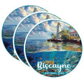 (3 Pack) Biscayne Decals - National Park - Laptop Decal - Coastal Sticker - Tropical Decal - 3 Inches On Longest Side - Easy Peel & Apply - Made in USA - 3MCS0459